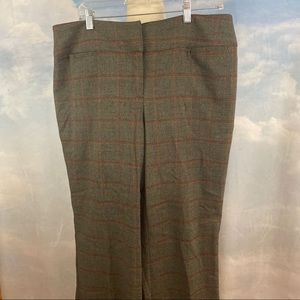 New York & Co Gray Plaid High Waisted Dress Pants Size 14